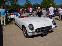 Chevrolet Corvette C1, decapotable blanche (de 1953) (prise a Amberieux, France, 2016) (14)